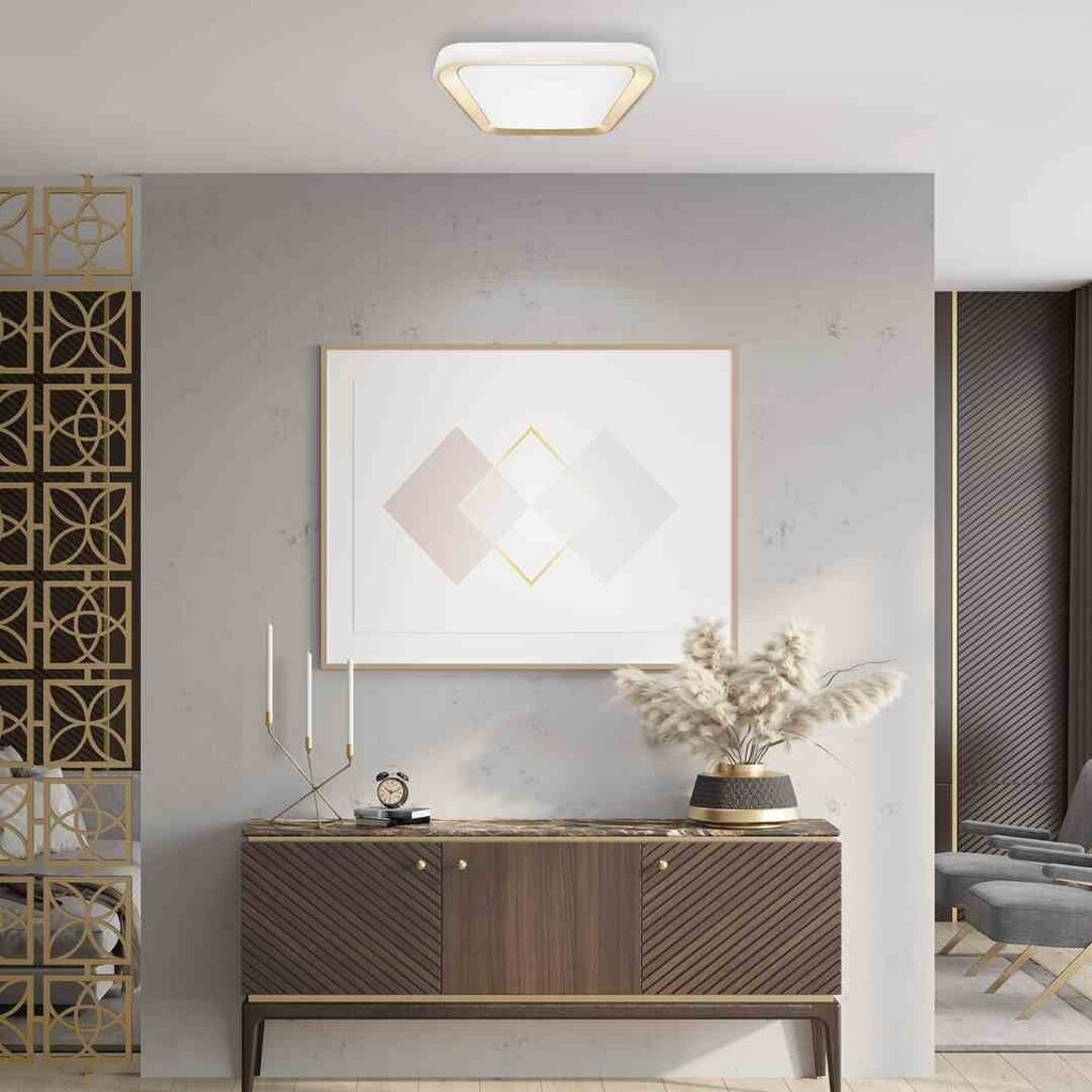 Griestu lampa QUADRO GOLD 38W цена и информация | Griestu lampas | 220.lv