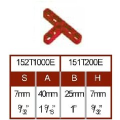 Krustiņi flīžu likšanai, T veida, 7 mm, 200 gab. cena un informācija | Rokas instrumenti | 220.lv