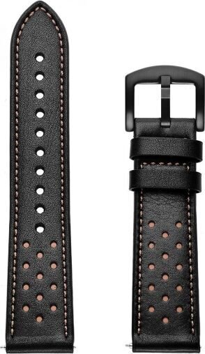 Watch Band Leather Black cena un informācija | Viedpulksteņu un viedo aproču aksesuāri | 220.lv