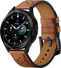 Ремешок для умных часов Leather SSamsung Galaxy Watch 4 / 5 / 5 Pro (40 / 42 / 44 / 45 / 46 мм) цена и информация | Аксессуары для смарт-часов и браслетов | 220.lv