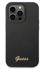 Чехол Guess Silicone Vintage - iPhone 14 Pro Max 6.7, черный цена и информация | Чехлы для телефонов | 220.lv