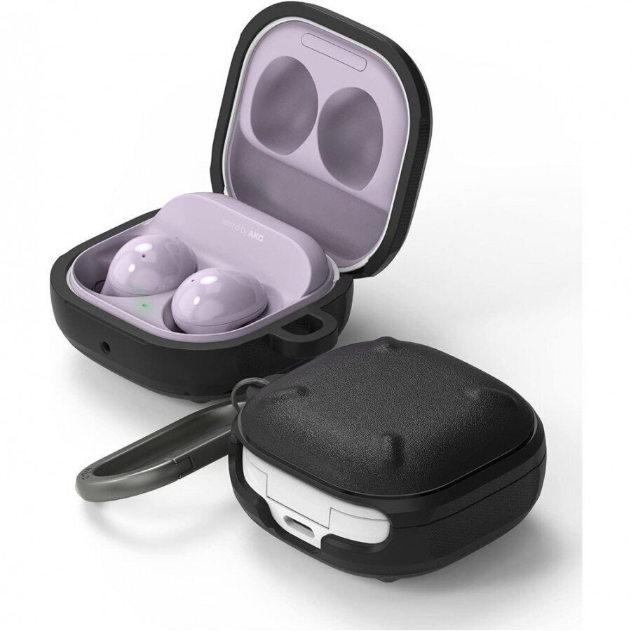 Ringke Hinge Case ciets aizsarvāciņš, piemērots „Samsung Galaxy Buds 2 PRO / 2 / LIVE / PRO, melns cena un informācija | Austiņu piederumi | 220.lv