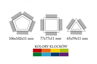 Блоки ASKATO, 32 элемента цена и информация | Конструкторы и кубики | 220.lv