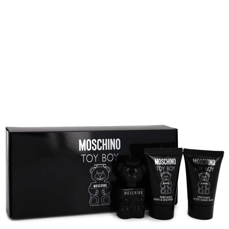 Komplekts vīriešiem Moschino Toy Boy: parfimērijas ūdens, EDP, 5 ml + dušas želeja, 25 ml + pēc skūšanās losjons, 25 ml cena un informācija | Vīriešu smaržas | 220.lv