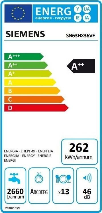 Siemens SN63HX36VE цена и информация | Trauku mazgājamās mašīnas | 220.lv