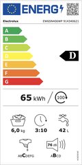 Стиральная машина Electrolux PerfectCare 600 EW6SN406WP Фронтальная загрузка 6 кг 1000 об/мин Белый цена и информация | Стиральные машины | 220.lv