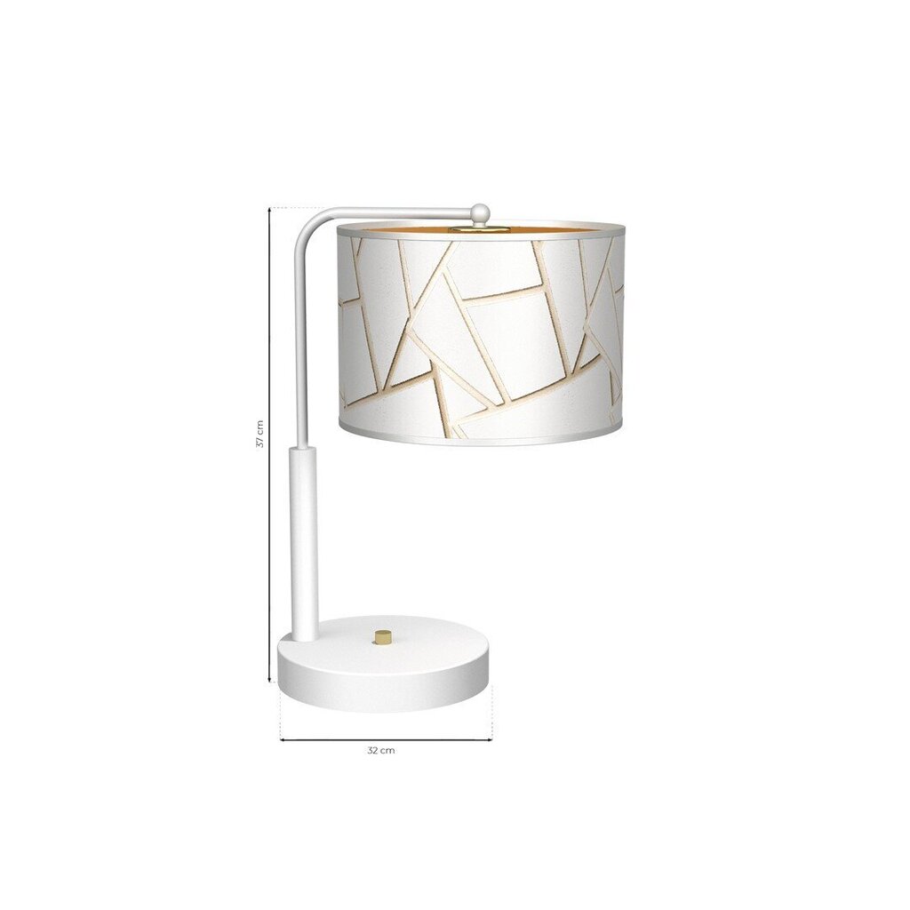 Nakts lampa ZIGGY WHITE White/Gold 1xE27 цена и информация | Galda lampas | 220.lv