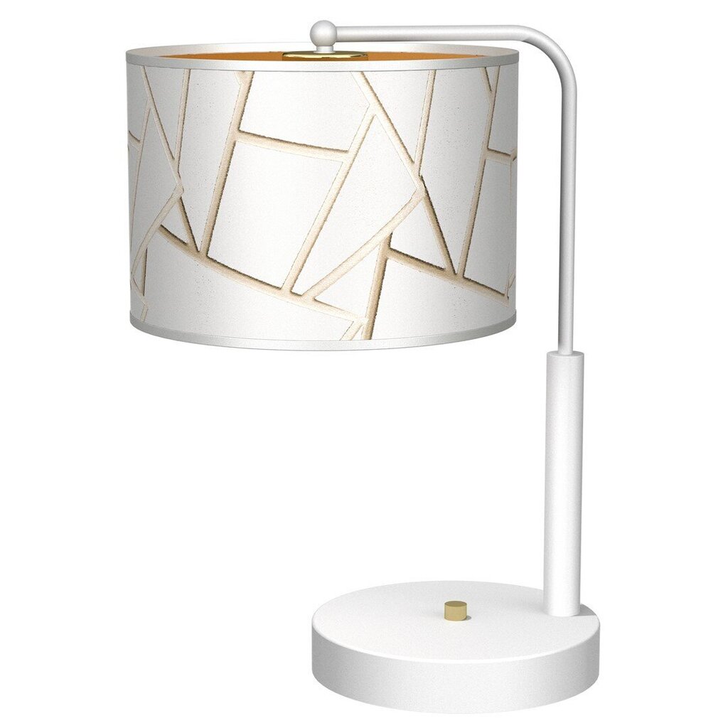 Nakts lampa ZIGGY WHITE White/Gold 1xE27 cena un informācija | Galda lampas | 220.lv