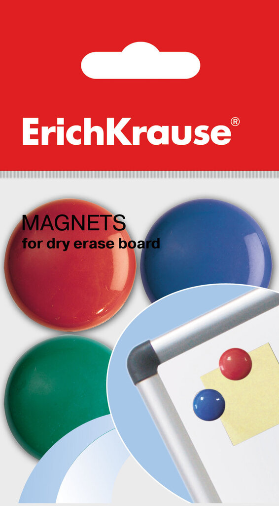 Tāfeles magnēti 3 cm, 8 gab iepakojumā, Ērihs Krauze cena un informācija | Kancelejas preces | 220.lv