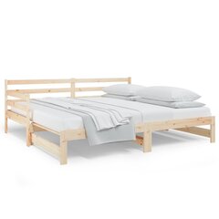 Izvelkama gulta, 2x(90x190)cm, priedes masīvkoks cena un informācija | Gultas | 220.lv