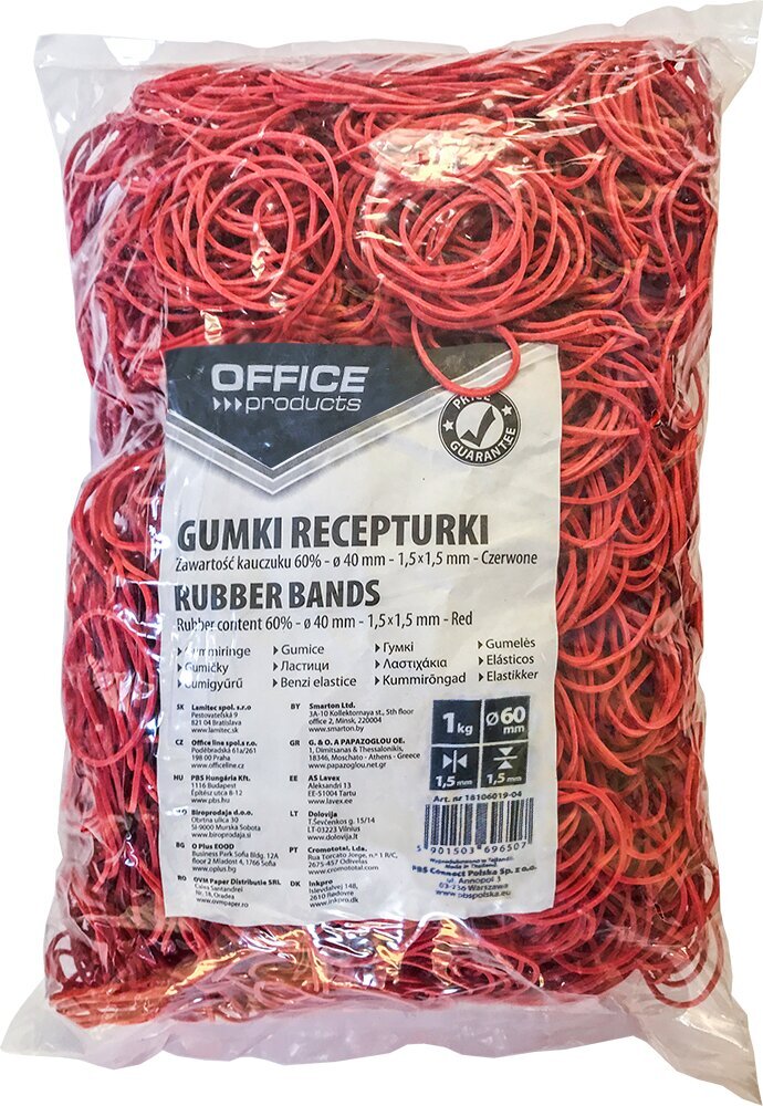 Naudas gumija Office 1kg 60mm cena un informācija | Rotu veidošana, pērļošana | 220.lv