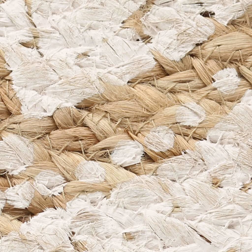 vidaXL paklājs, 180 cm, apaļš, pīta džuta ar apdruku цена и информация | Paklāji | 220.lv