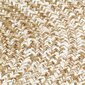 vidaXL paklājs, džuta, balts ar brūnu, 210 cm, roku darbs cena un informācija | Paklāji | 220.lv