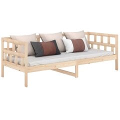 Кровать двухъярусная из цельного дерева, 90х200 см, коричневая цена и информация | Кровати | 220.lv