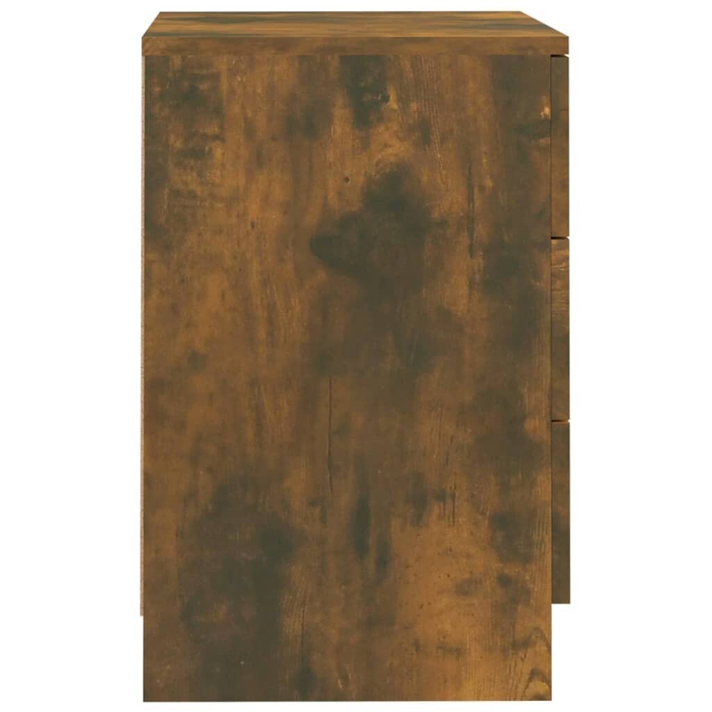 Naktsskapītis, dūmakaina ozola, 38x35x56cm, apstrādāta koka cena un informācija | Naktsskapīši | 220.lv