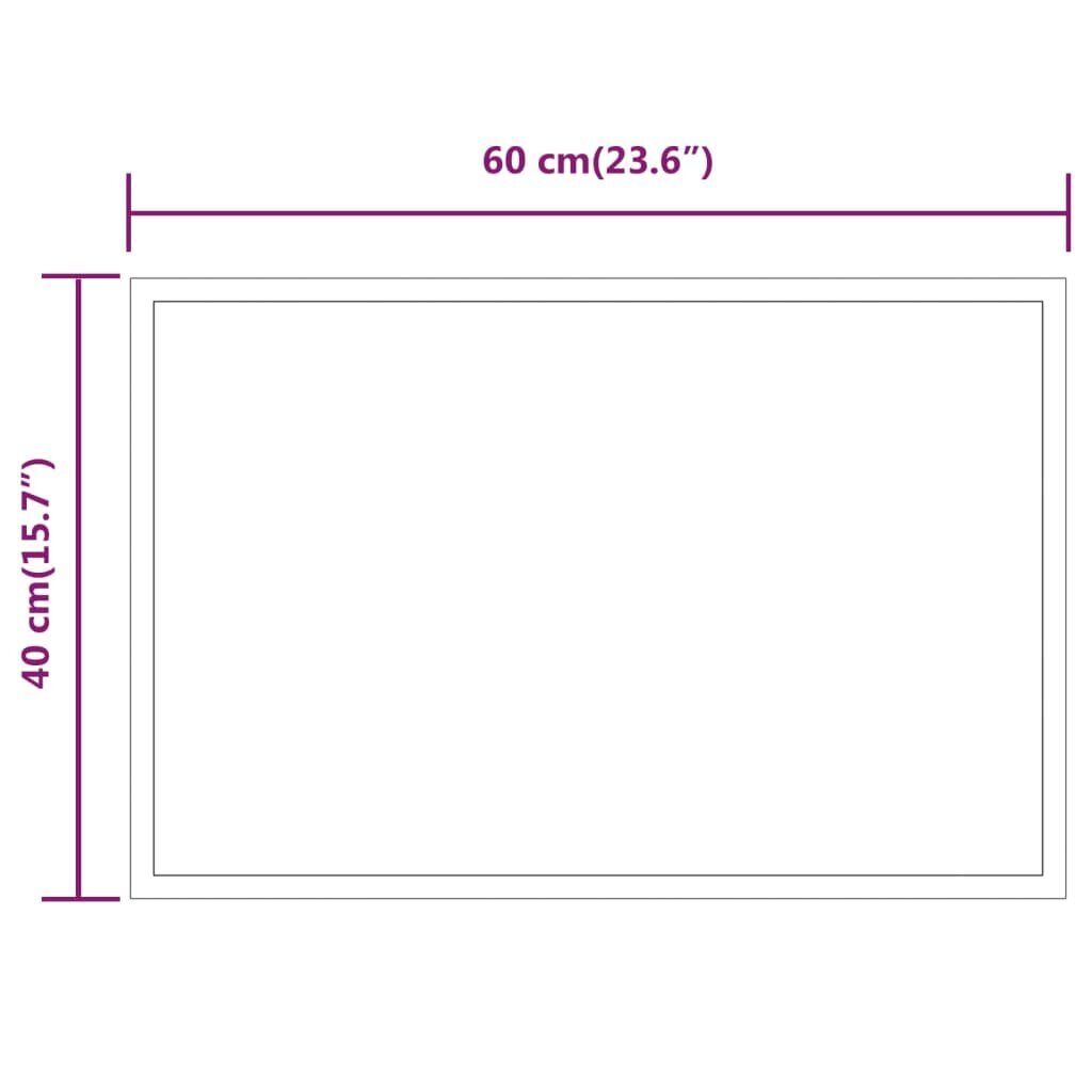 LED vannas istabas spogulis, 60x40cm cena un informācija | Spoguļi | 220.lv