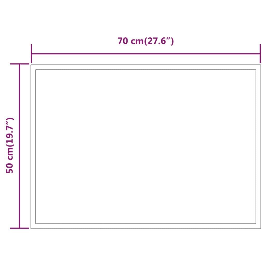 LED vannas istabas spogulis, 70x50cm cena un informācija | Spoguļi | 220.lv