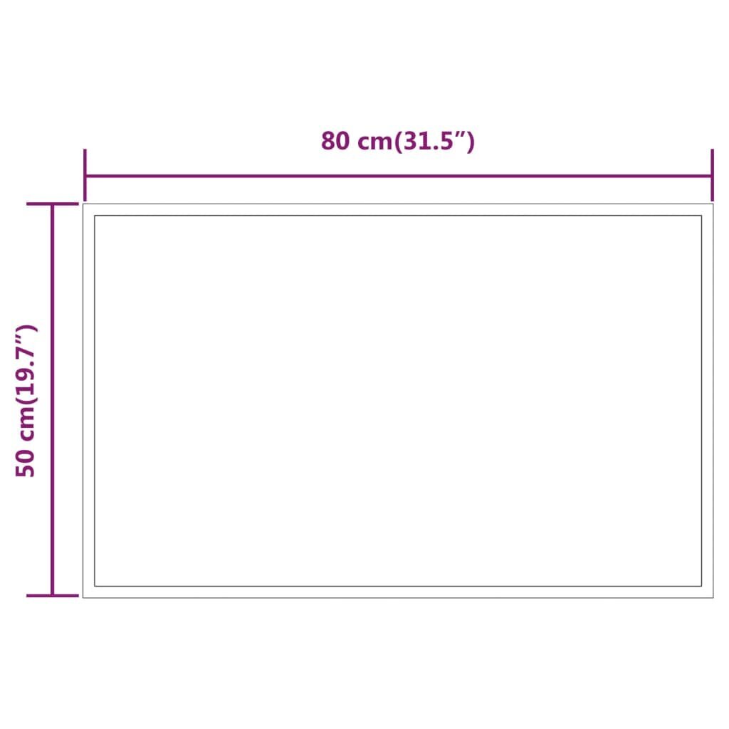 LED vannas istabas spogulis, 80x50cm cena un informācija | Spoguļi | 220.lv