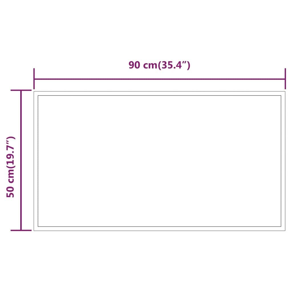 LED vannas istabas spogulis, 90x50cm цена и информация | Spoguļi | 220.lv