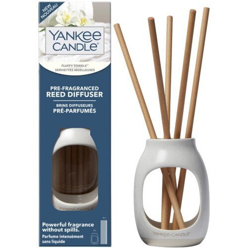 Mājas aromāts Yankee Candle Pre-fragranced Reed Diffuser Fluffy Towels - Incense sticks cena un informācija | Mājas aromāti | 220.lv