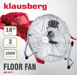 SUPER STRONG FAN KLAUSBERG 45cm ar 100W jaudu KB-7471 kaina ir informacija | Ventilatori | 220.lv