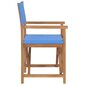 Režisora krēsli, 2gabs., zils, tīkkoka koka masīvs cena un informācija | Dārza krēsli | 220.lv