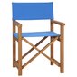 Režisora krēsli, 2gabs., zils, tīkkoka koka masīvs cena un informācija | Dārza krēsli | 220.lv