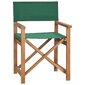 Režisora krēsli, 2gab., zaļš, tīkkoka koka masīvs цена и информация | Dārza krēsli | 220.lv