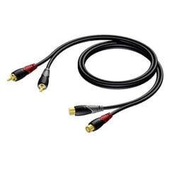 PROCAB kabelis 2X RCA / CINCH FEMA - 2X RCA / CINCH MALE, 3 m cena un informācija | Kabeļi un vadi | 220.lv