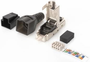 Digitus Savienotājs montāžai Ethernet RJ45 cat.6a AWG 22-27, 10 GBit Ethernet, PoE + cena un informācija | Kabeļi un vadi | 220.lv