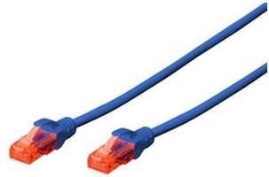 Жесткий сетевой кабель UTP кат. 6 Digitus CA20267493 5 m Синий цена и информация | Кабели и провода | 220.lv