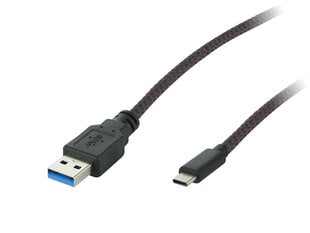 Kabelis USB 3.0 A - USB C, 1 m, melns цена и информация | Кабели и провода | 220.lv