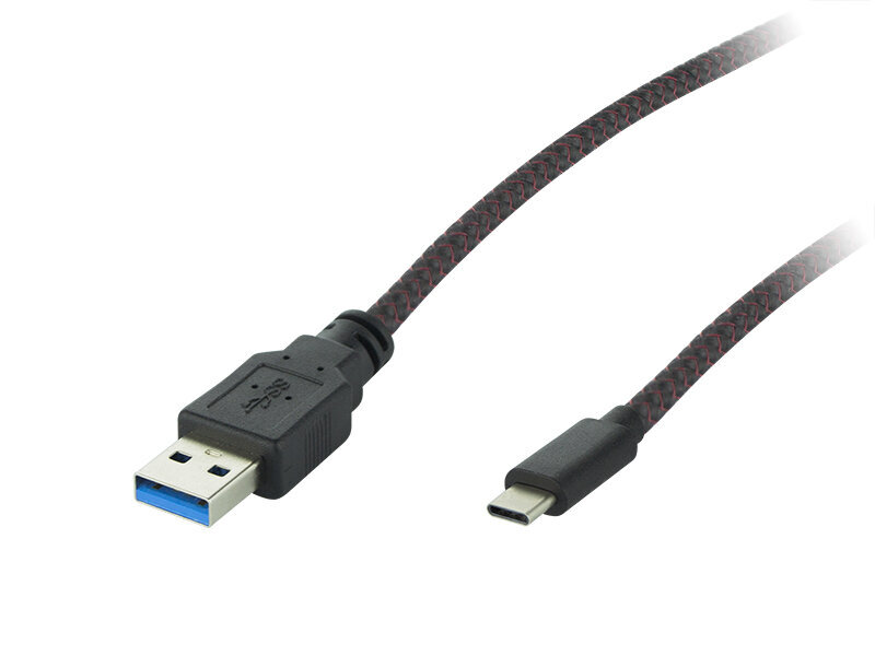 Kabelis USB 3.0 A - USB C, 1 m, melns cena un informācija | Kabeļi un vadi | 220.lv