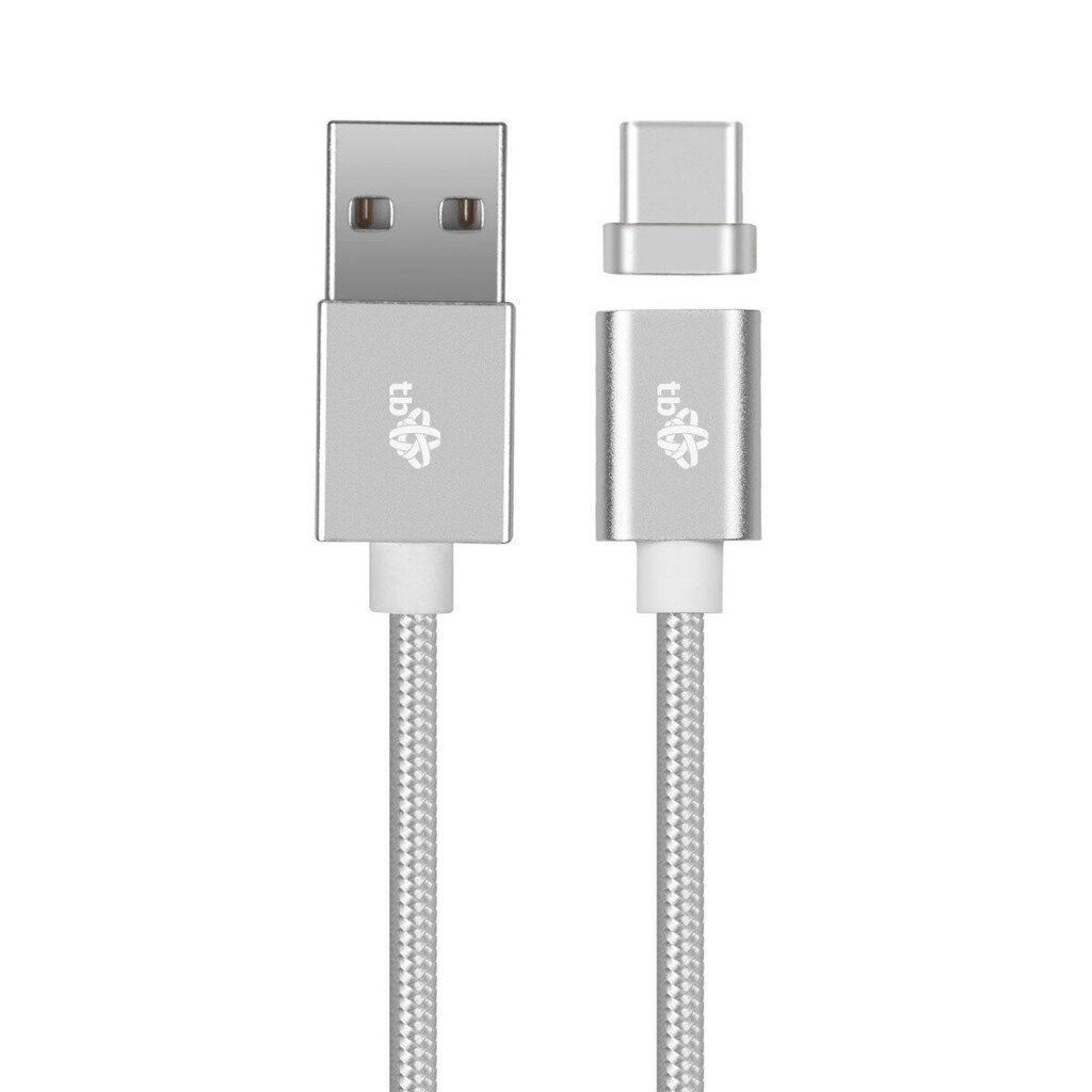 TB Magnētiskais kabelis USB C - USB, sudrabs, 1 m цена и информация | Kabeļi un vadi | 220.lv