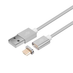 TB Magnētiskais kabelis Micro USB, sudrabs, 1 m cena un informācija | Kabeļi un vadi | 220.lv