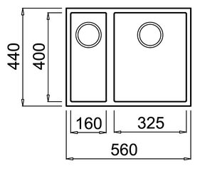 Раковина подвесная TEKA SQUARE 2B 560 TG, серая цена и информация | Раковины на кухню | 220.lv