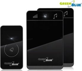 GreenBlue Wirelees zvans GB112, 52 dziesmu, melns, GreenBlue cena un informācija | Durvju zvani, actiņas | 220.lv