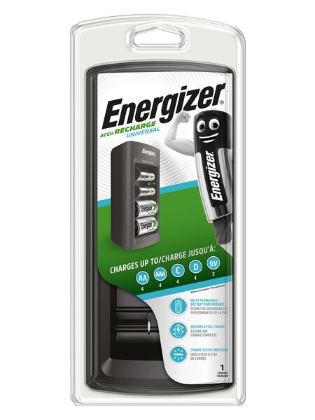 ENERGIZER UNIVERSAL CHARGER FOR BATTERIES цена и информация | Akumulatori, lādētāji un piederumi | 220.lv