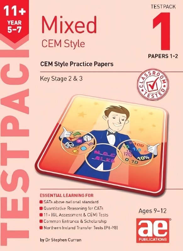 11plus Mixed CEM Style Testpack 1 Papers 1-2: CEM Style Practice Papers cena un informācija | Grāmatas pusaudžiem un jauniešiem | 220.lv
