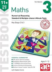 11plus Maths Year 5-7 Testbook 3: Numerical Reasoning Standard & Multiple-Choice 6 Minute Tests cena un informācija | Grāmatas pusaudžiem un jauniešiem | 220.lv