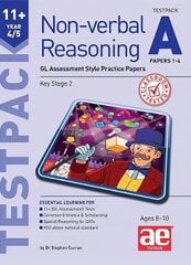 11plus Non-verbal Reasoning Year 4/5 Testpack A Papers 1-4: GL Assessment Style Practice Papers cena un informācija | Grāmatas pusaudžiem un jauniešiem | 220.lv