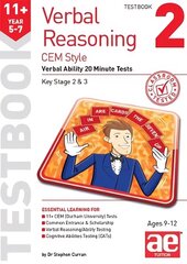 11plus Verbal Reasoning Year 5-7 CEM Style Testbook 2: Verbal Ability 20 Minute Tests cena un informācija | Grāmatas pusaudžiem un jauniešiem | 220.lv
