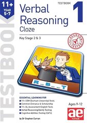 11plus Verbal Reasoning Year 5-7 Cloze Testbook 1 cena un informācija | Grāmatas pusaudžiem un jauniešiem | 220.lv