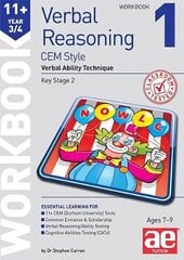 11plus Verbal Reasoning Year 3/4 CEM Style Workbook 1: Verbal Ability Technique cena un informācija | Grāmatas pusaudžiem un jauniešiem | 220.lv