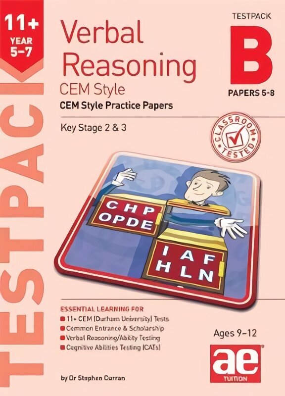 11plus Verbal Reasoning Year 5-7 CEM Style Testpack B Papers 5-8: CEM Style Practice Papers цена и информация | Grāmatas pusaudžiem un jauniešiem | 220.lv