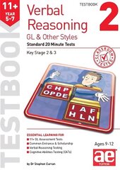 11plus Verbal Reasoning Year 5-7 GL & Other Styles Testbook 2: Standard 20 Minute Tests cena un informācija | Grāmatas pusaudžiem un jauniešiem | 220.lv