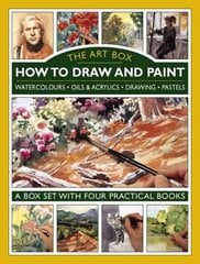 Art Box - How to Draw and Paint (4-Book Slipcase): Watercolours * Oils & Acrylics * Drawing * Pastels: A Box Set with Four   Practical Books цена и информация | Книги об искусстве | 220.lv
