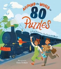 Around the World in 80 Puzzles: Cool Activities, Fun Facts, and More! cena un informācija | Grāmatas pusaudžiem un jauniešiem | 220.lv