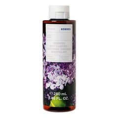 Гель для душа Korres Renewing Body Cleanser Сирень, 250 мл цена и информация | Масла, гели для душа | 220.lv