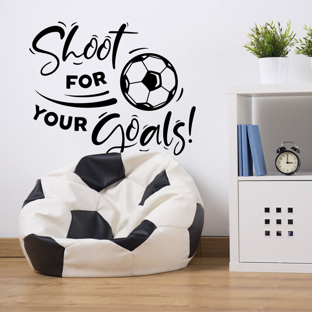 Shoot for your goals Šaujiet savus mērķus Futbols Sienas Uzlīmes Zēniem Gleznas tapetes Dzīvojamās istabas sienu gleznojumi Uzlīmes Plakāti Vinila Bērnu Plakāti Zēns Uzlīmes Virtuves Dekors Mākslas Aksesuāri Sienas Uzlīmes Pusaudžu guļamistabām Sporta zāl cena un informācija | Dekoratīvās uzlīmes | 220.lv